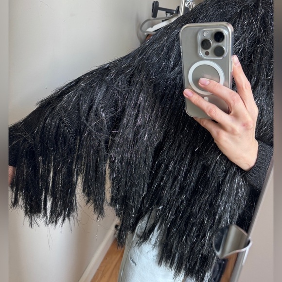 ZARA Knit Black Jacket in Small - Picture 8 of 14